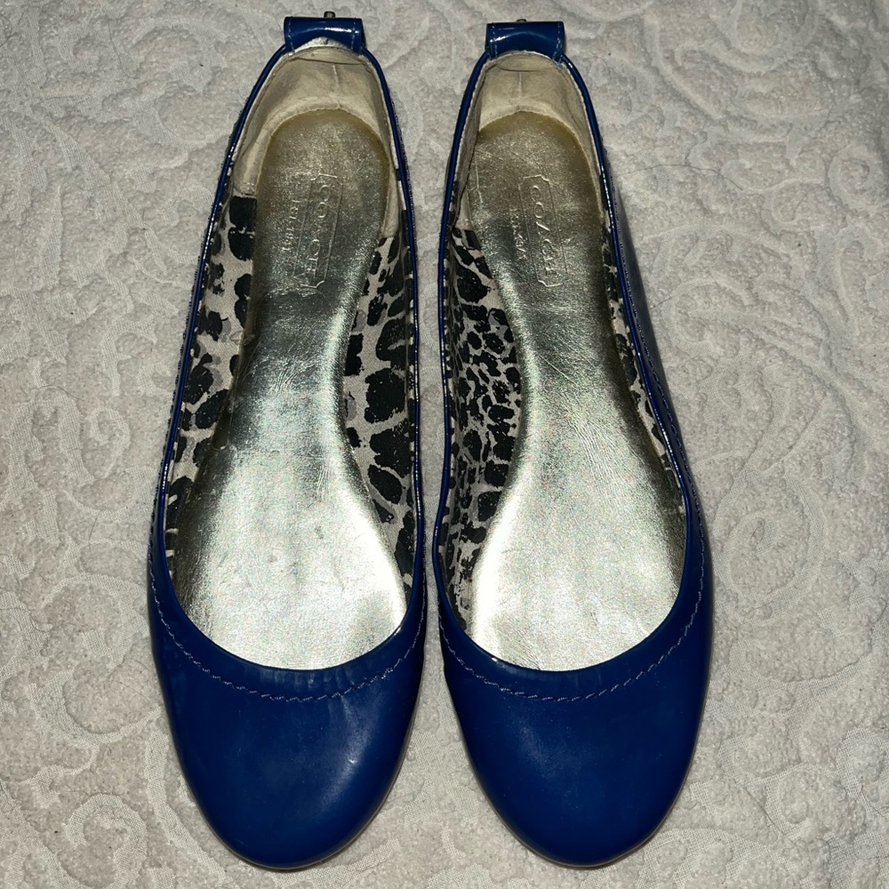 Coach Size 6 Blue Flats